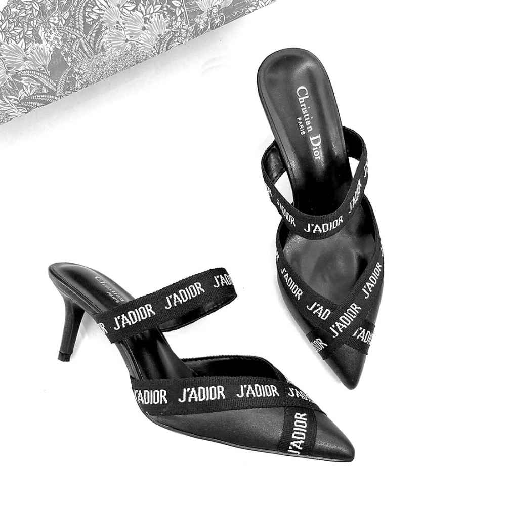 Christian Dior Black Premium Quality Heels Sandals-1
