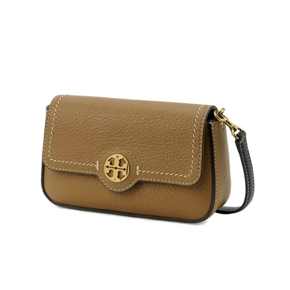 Tory Burch Small Felix Two Way Hanging Brown Handbag-1