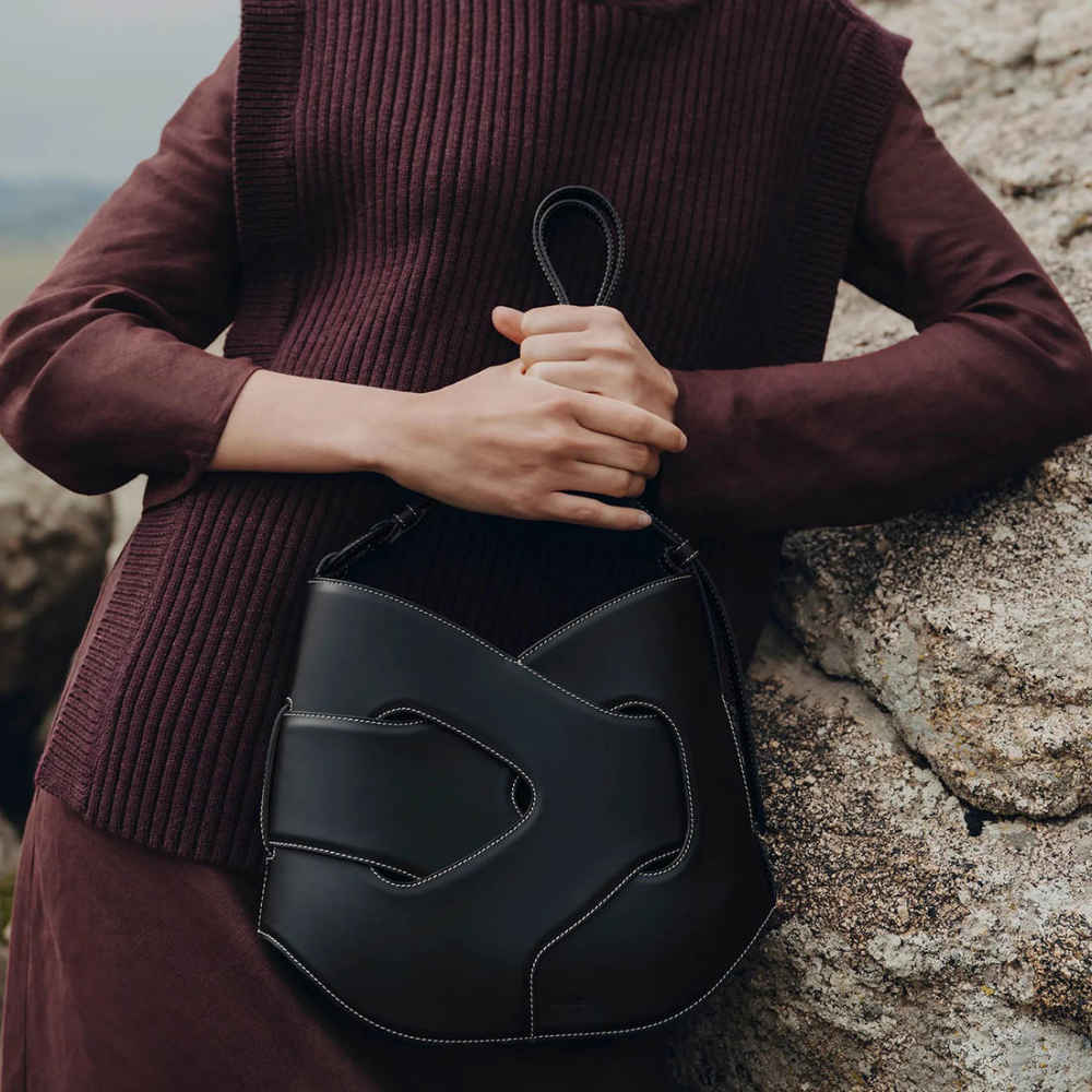 Polene Nodde Black Hobo Bag-1