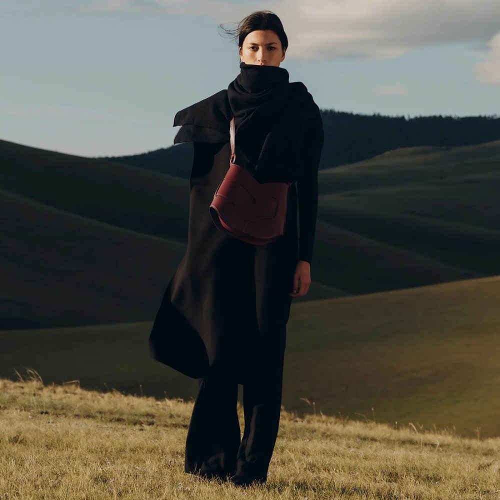 Polene Nodde Wine Hobo Bag-thumb-2