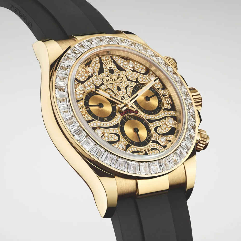 Rolex Luxury Gold Plated Unisex Analog Chronography Watch-4