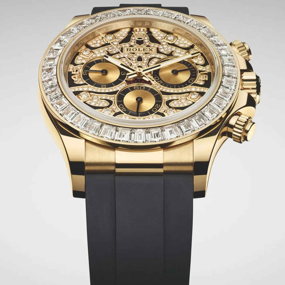 Rolex Luxury Gold Plated Unisex Analog Chronography Watch-1