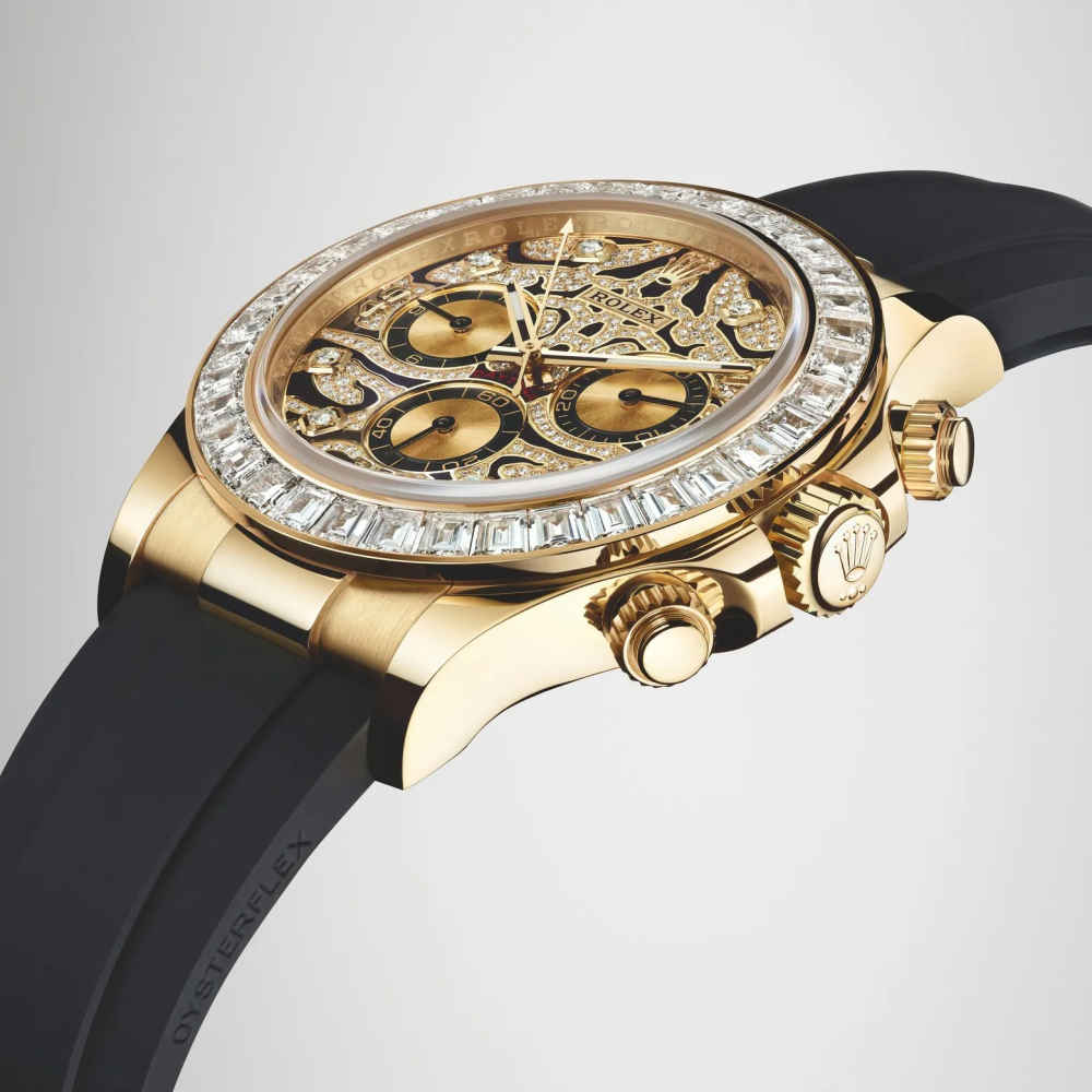 Rolex Luxury Gold Plated Unisex Analog Chronography Watch-2