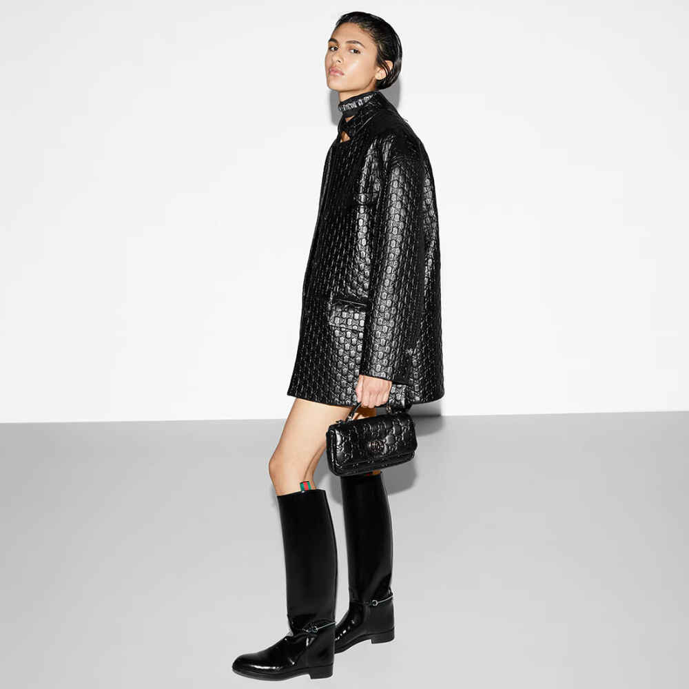 Gucci GG Milano Top Handle Black Shoulder Bag-7