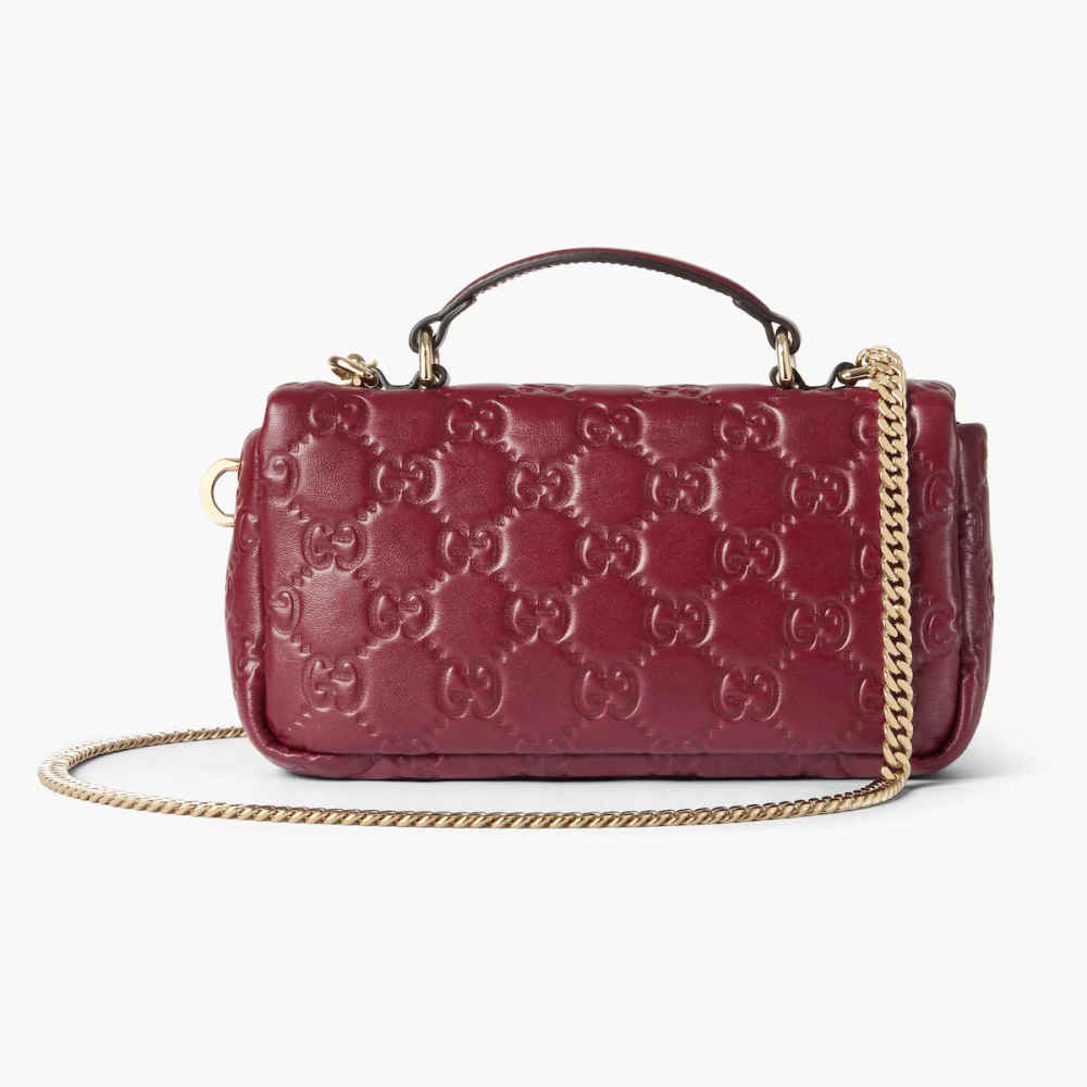 Gucci GG Milano Top Handle Red Shoulder Bag-thumb-1