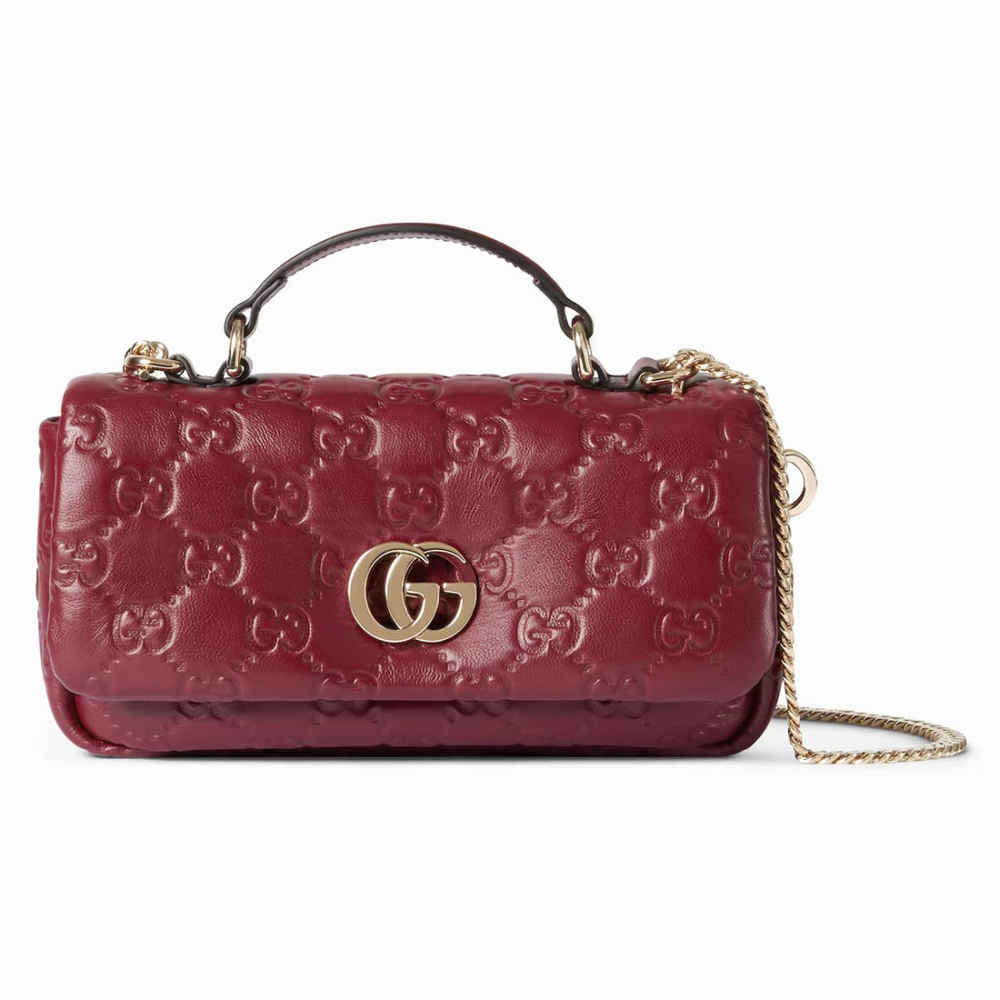 Gucci GG Milano Top Handle Red Shoulder Bag-thumb-0