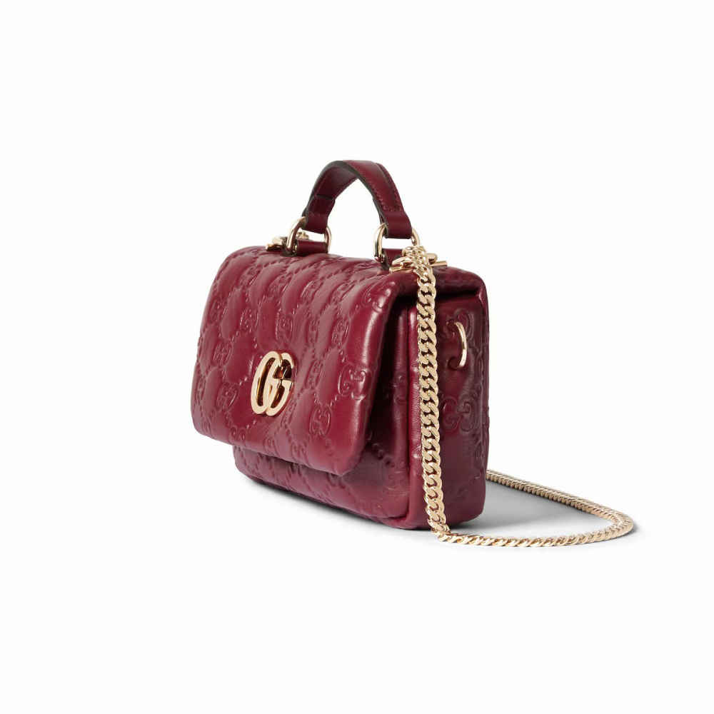 Gucci GG Milano Top Handle Red Shoulder Bag-thumb-2