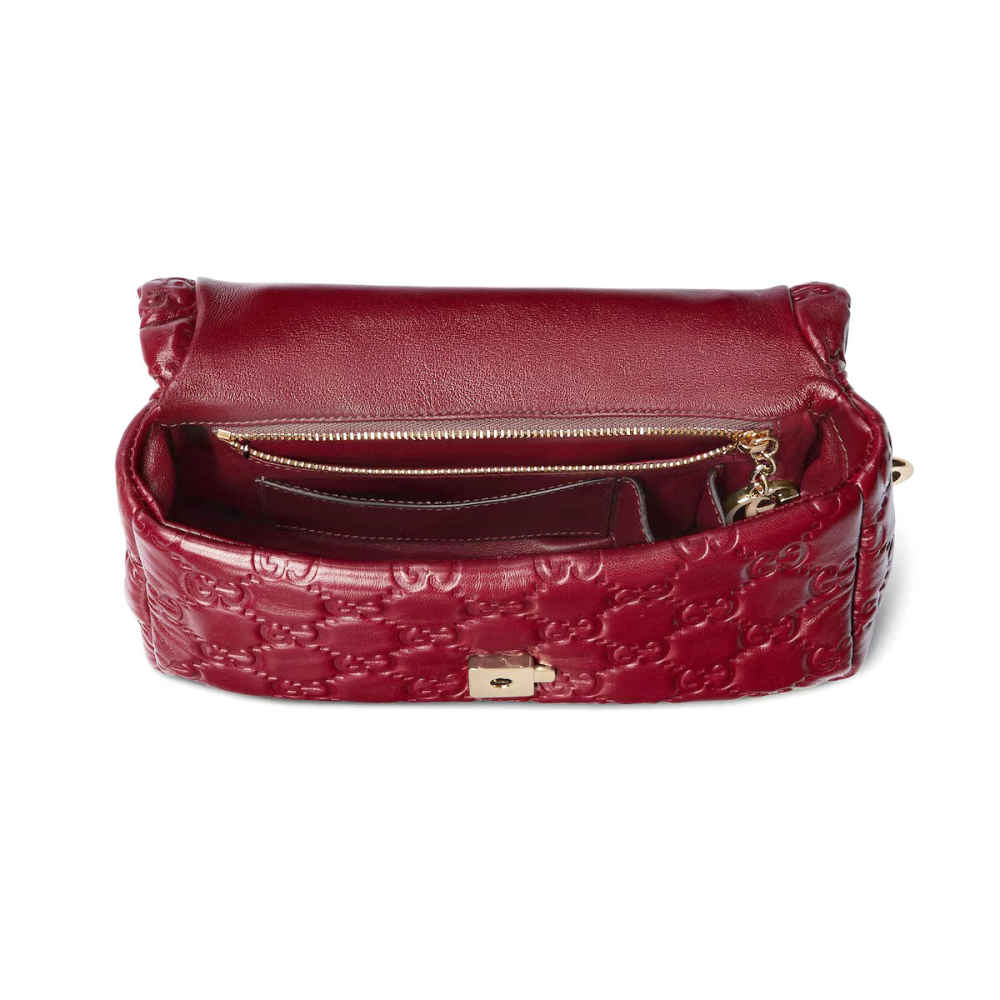 Gucci GG Milano Top Handle Red Shoulder Bag-thumb-4