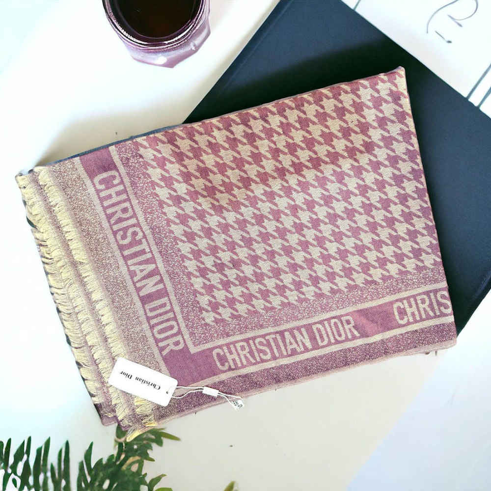 Christian Dior Premium Quality Purple Silk Stole-1