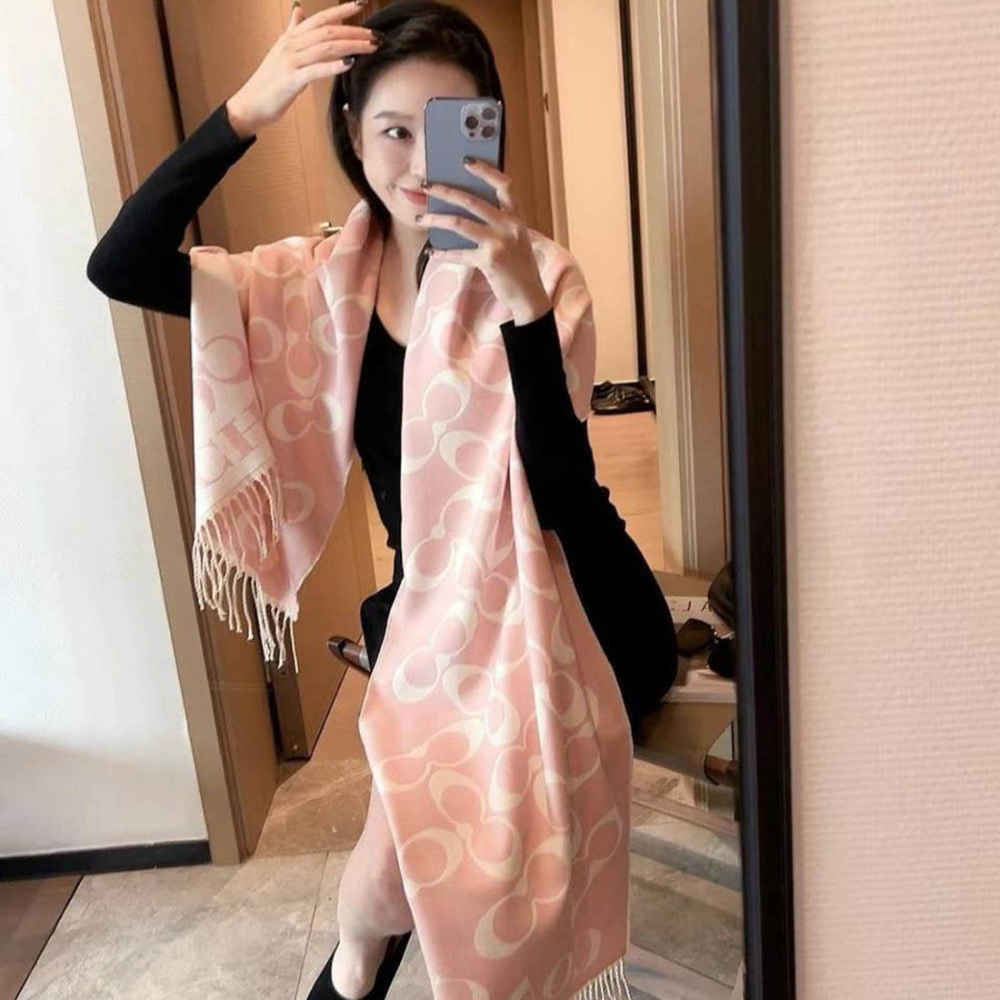 Coach Signature Pink C Border Stole-1