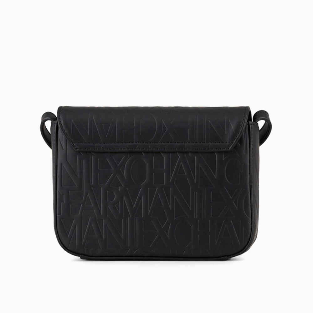 Armani Exchange Emboss Logo Black Sling Bag-2