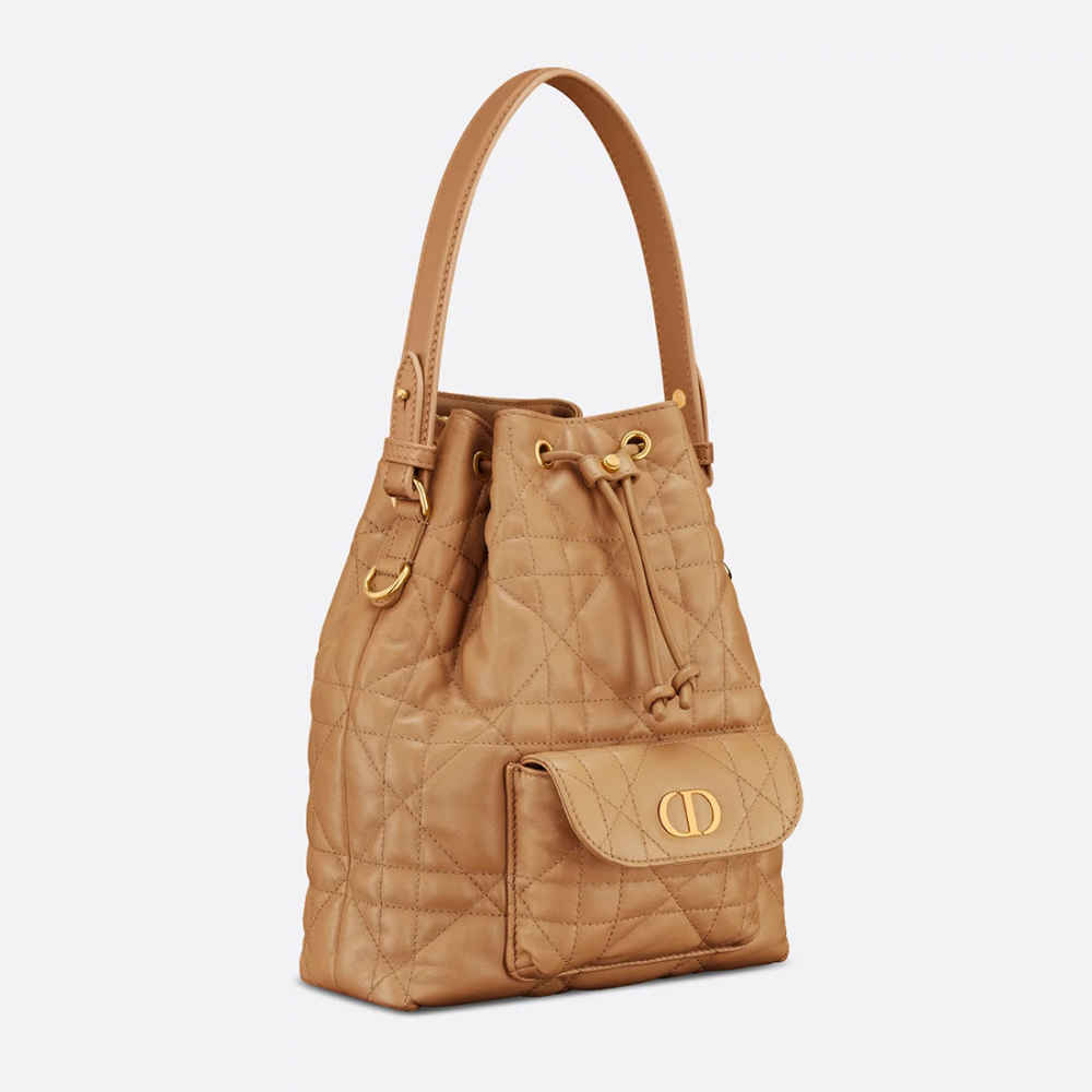Dior Caro Mini Brown Bucket Bag-1