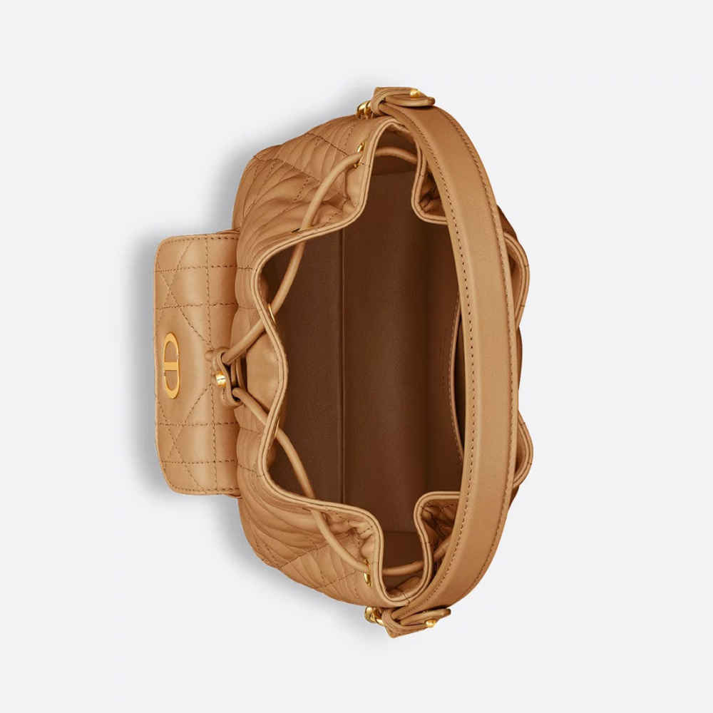 Dior Caro Mini Brown Bucket Bag-3