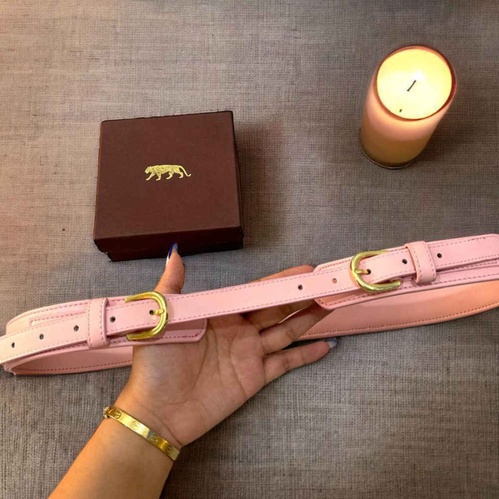 Sabyasachi Royal Bengal Tiger Logo Pink Belt-thumb-4