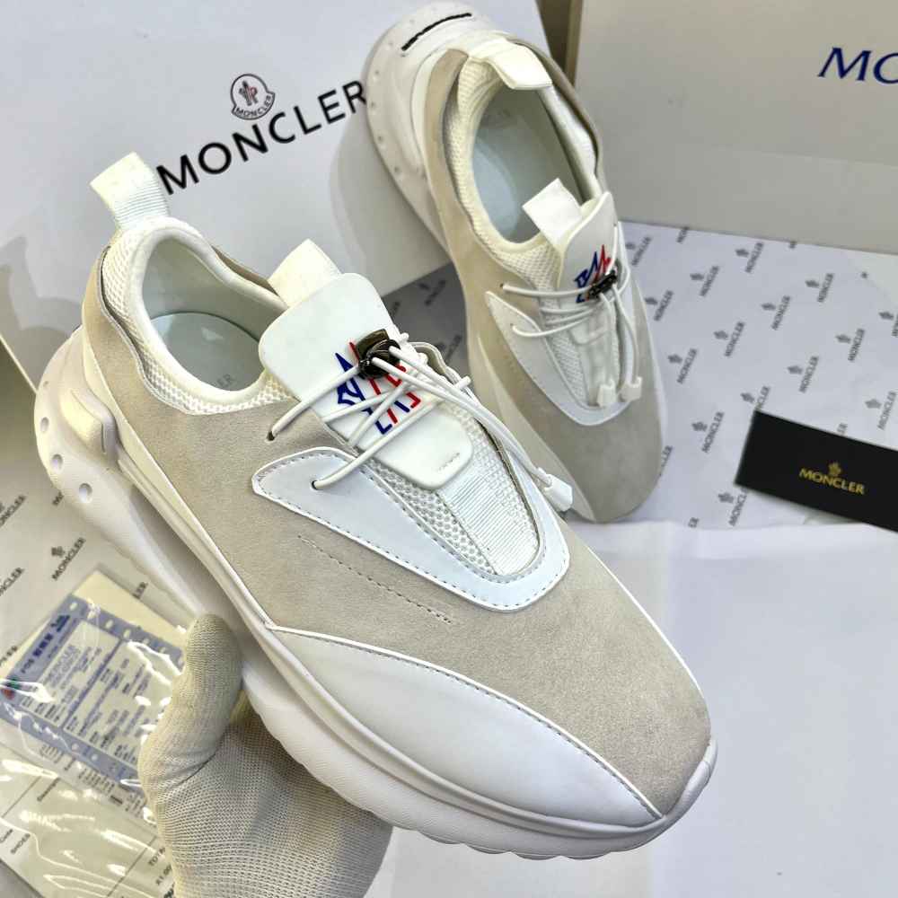 Moncler White Trailgrip Premium Sneaker-3