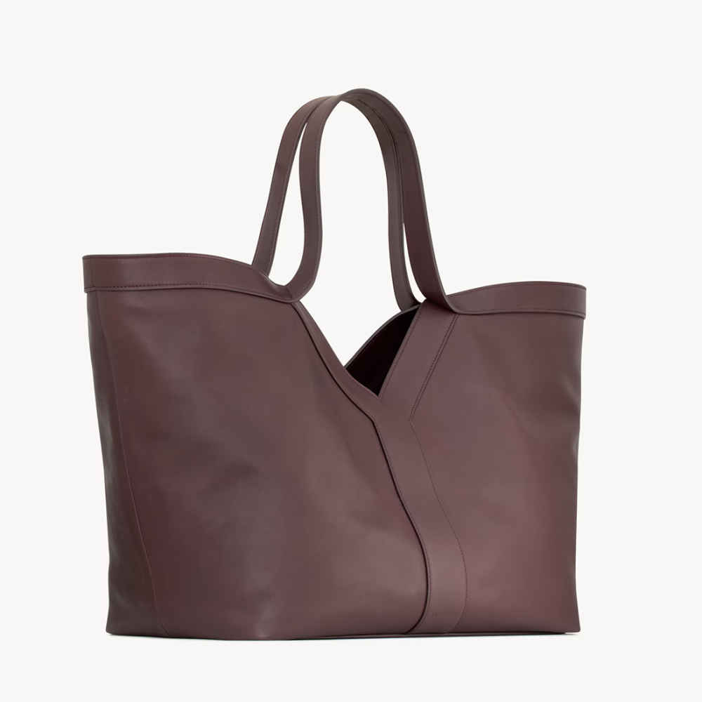 YSL Y Large Wine Tote Bag-thumb-1