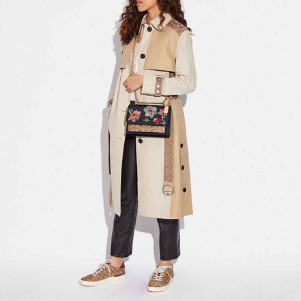 Coach Flower Print Black Shoulder Bag-2