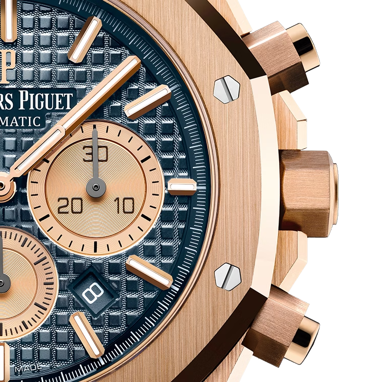 Audemars Piguet Royal Oak Selfwinding Chronograph Rose Gold Blue Index 41mm Blue Leather 26331OR.OO.D315CR.01-3