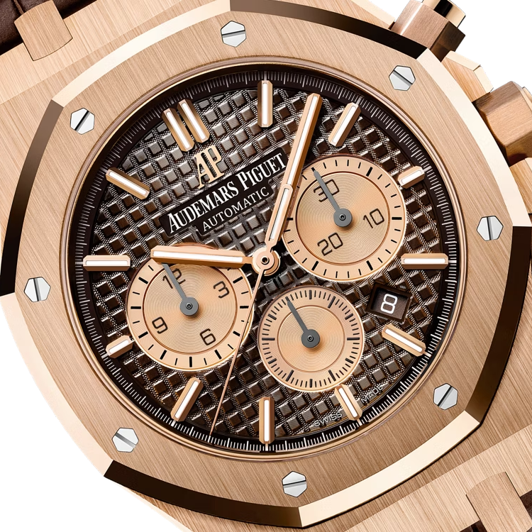 Audemars Piguet Royal Oak Selfwinding Chronograph 41MM Brown 18K Rose Gold Men's Watch 26331OR.OO.D821CR.01-6