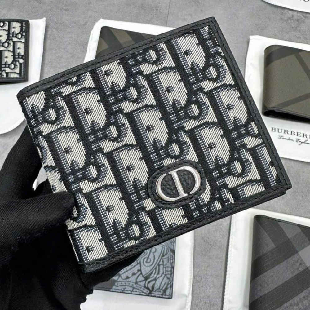 Dior Black Premium Compact Wallet-3