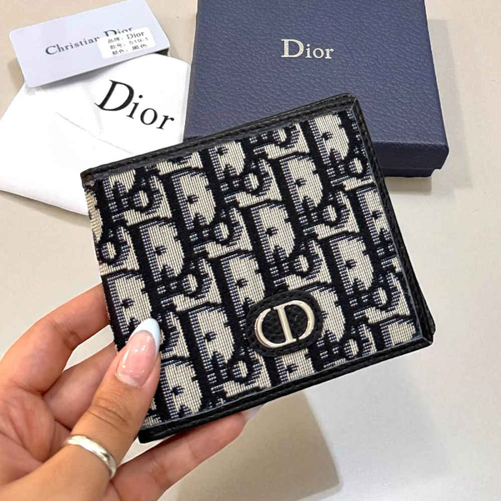 Dior Black Premium Compact Wallet-1