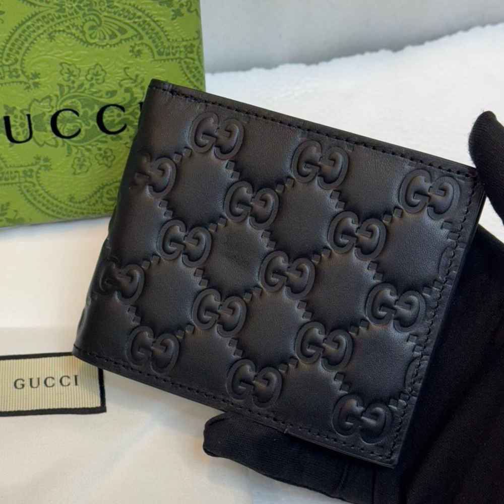 Gucci Black Premium Compact Wallet-thumb-0