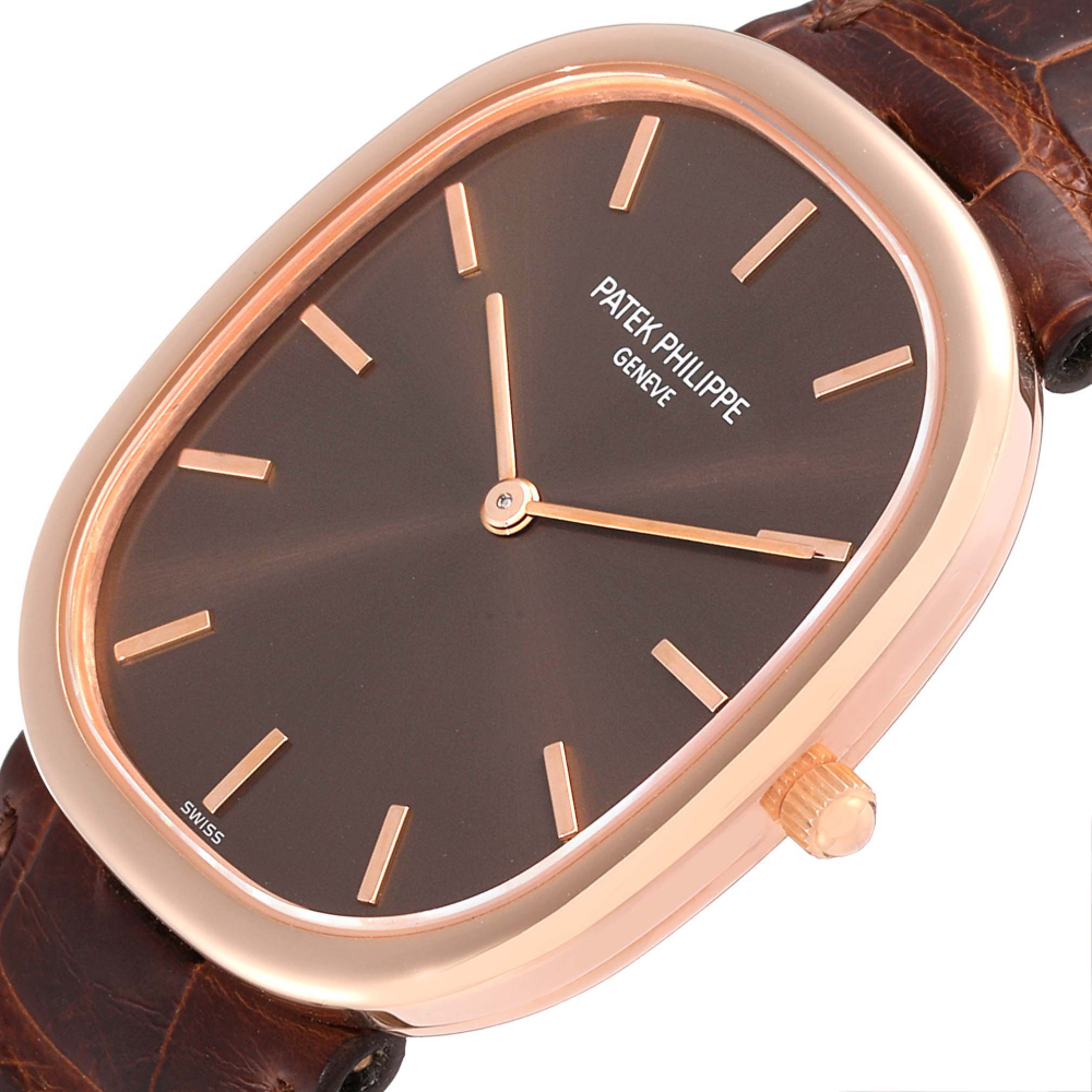 Patek Philippe Golden Ellipse With Brown Gold Dial 3738/100r-1