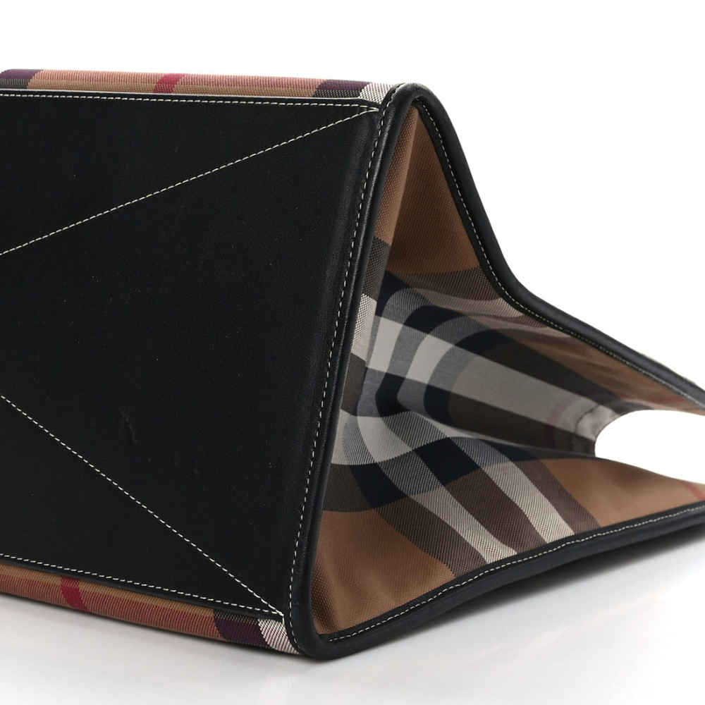 Burberry Denny Checked Brown Tote Bag-thumb-2