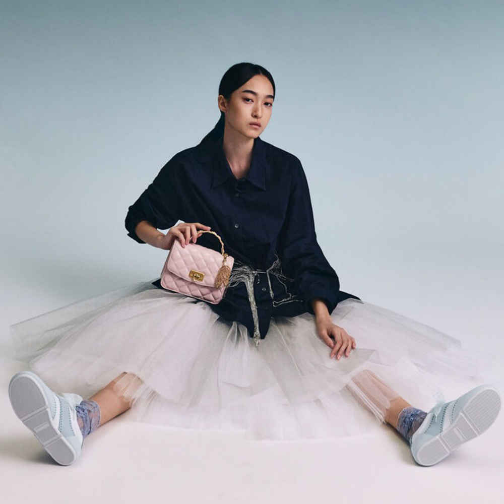 Charles & Keith Cressida Quilted Qiki Pink Sling Bag-9