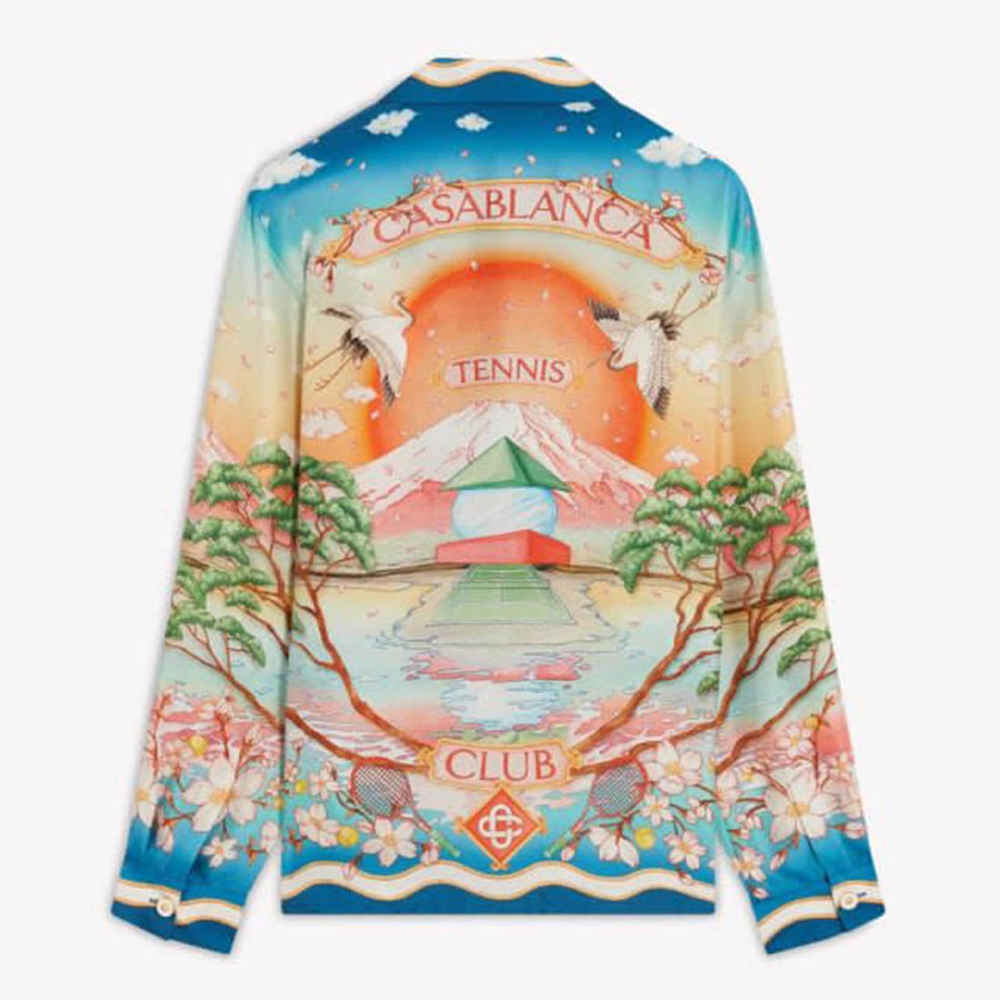 Casablanca Tennis Club Silk Shirt-1