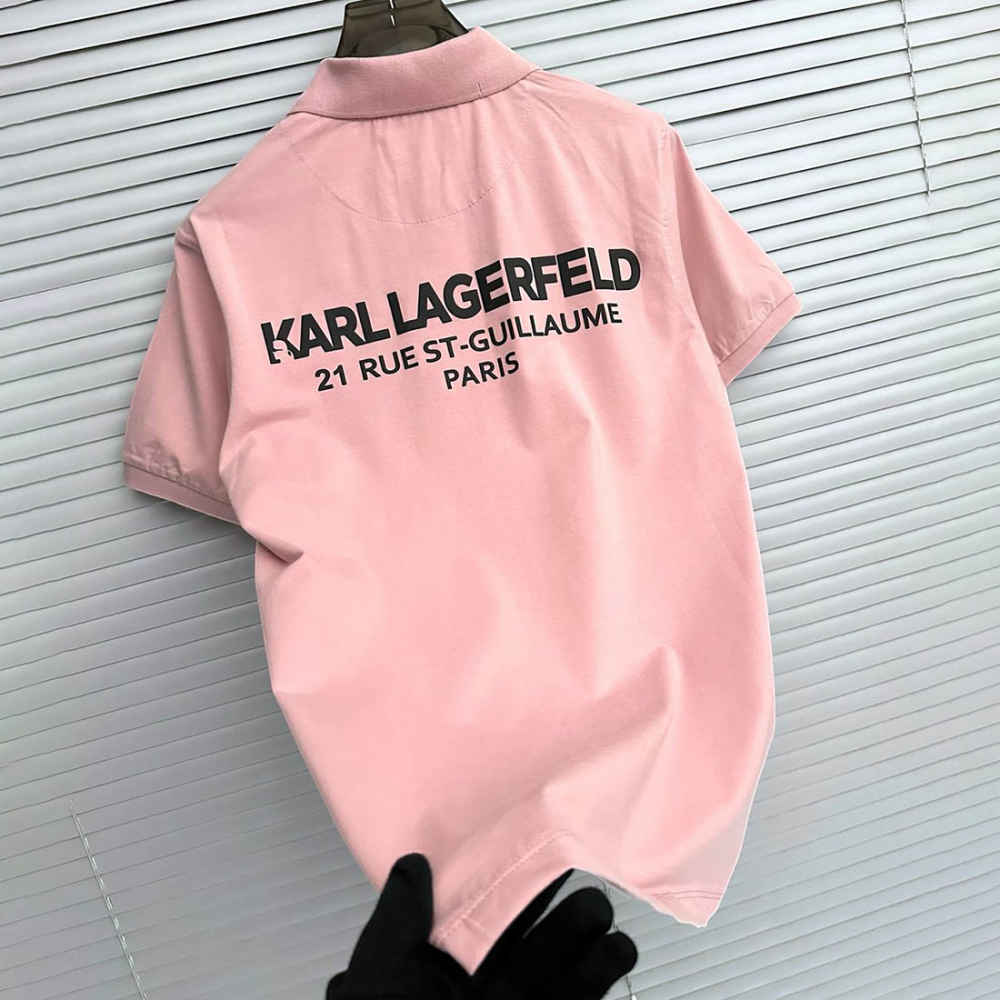 Karl Lagerfeld Pink Premium Quality T-shirt-3