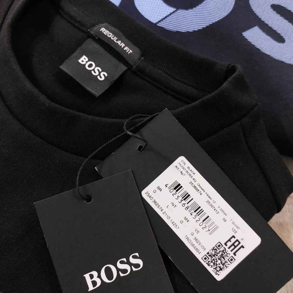 Boss Embroidery Blue Cotton Sweatshirt-3