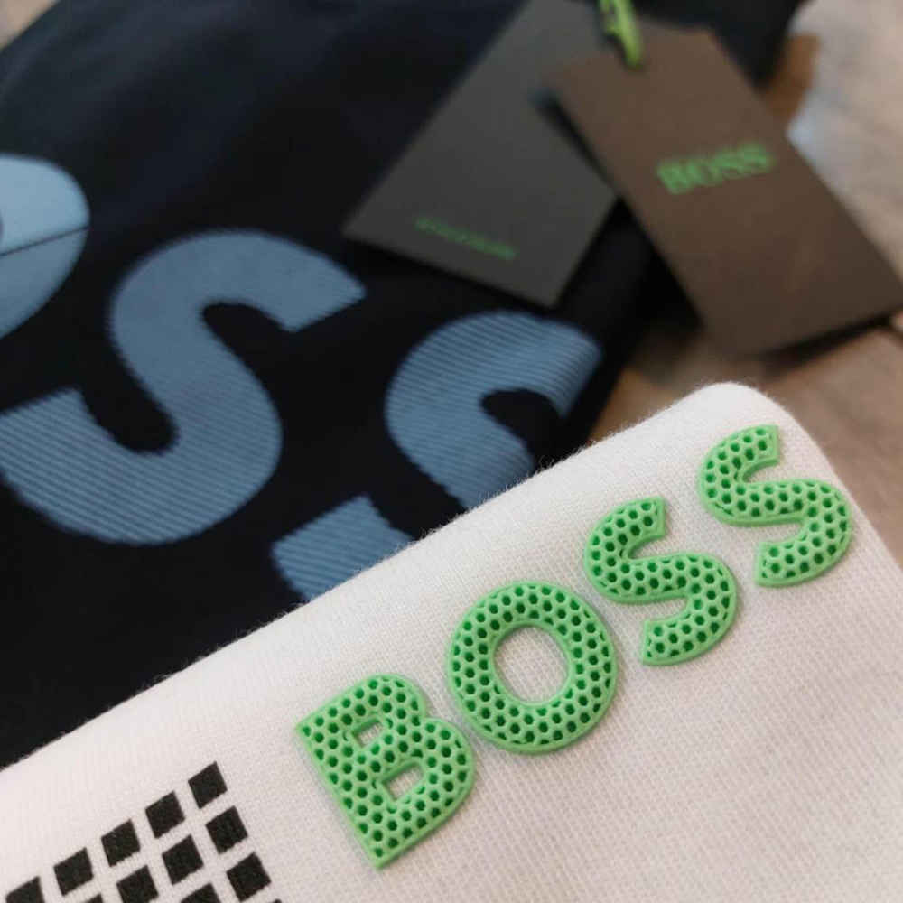 Boss Embroidery Blue Cotton Sweatshirt-6