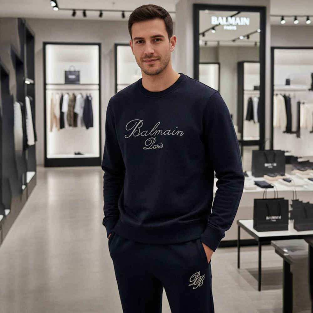 Balmain Paris Blue Premium Quality Tracksuit-1