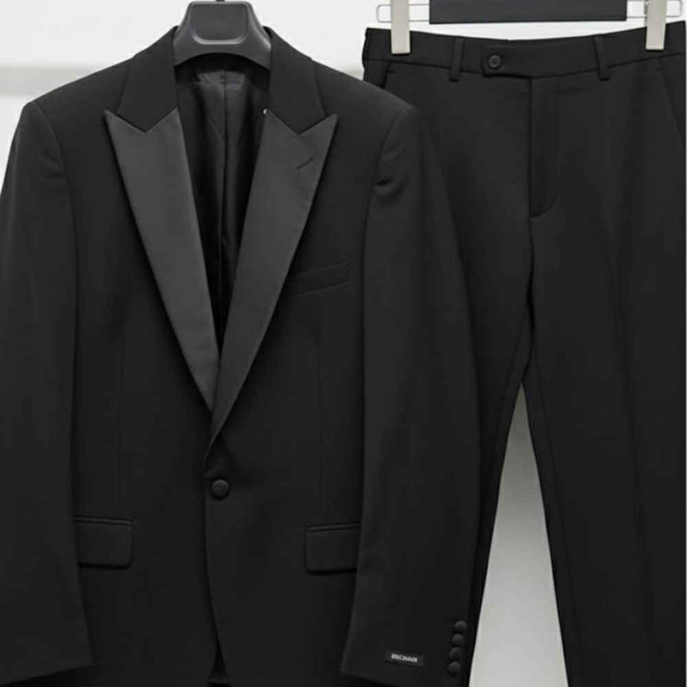 Balmain Paris Black Premium Tuxedo Suit-3