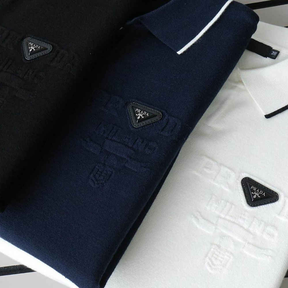 Prada Blue Knitted Long-Sleeve Pullover-thumb-2