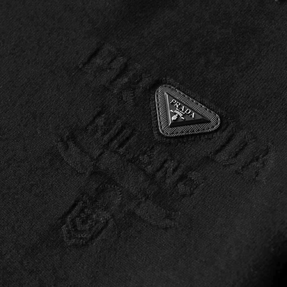 Prada Black Knitted Long-Sleeve Pullover-thumb-2