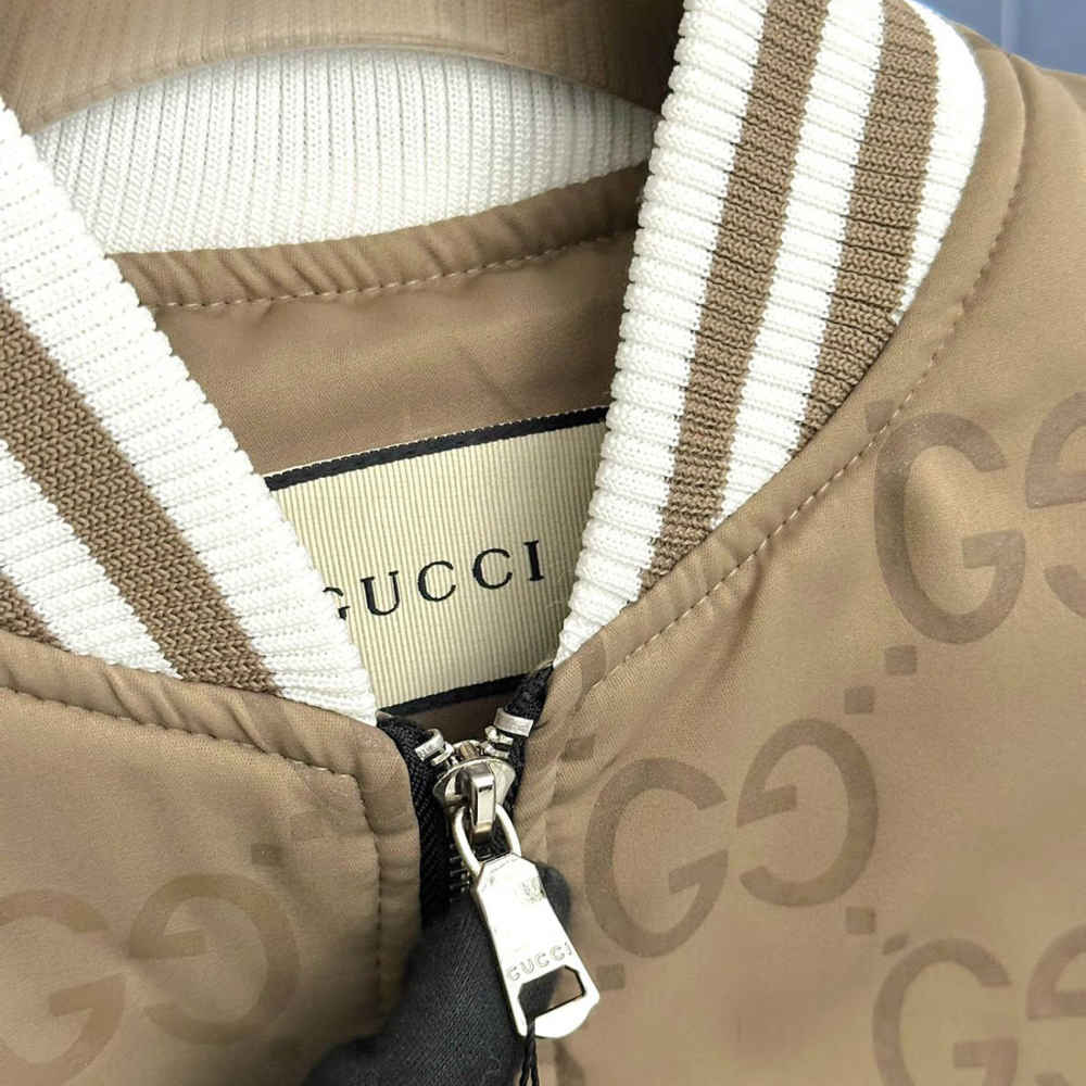 Gucci Jumbo GG Canvas Beige Jacket-6
