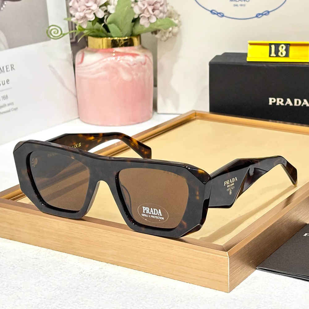 Prada 18W Brown Luxury Women's Sunglasses-2