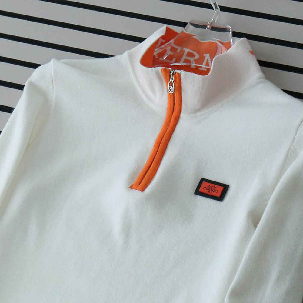 Hermes White High-End Authentic Quality Pullover-1