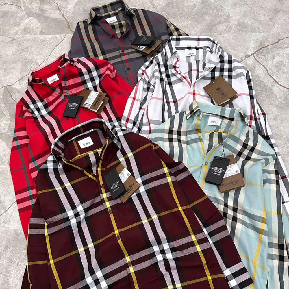 Burberry Checked Red Premium Shirt-3