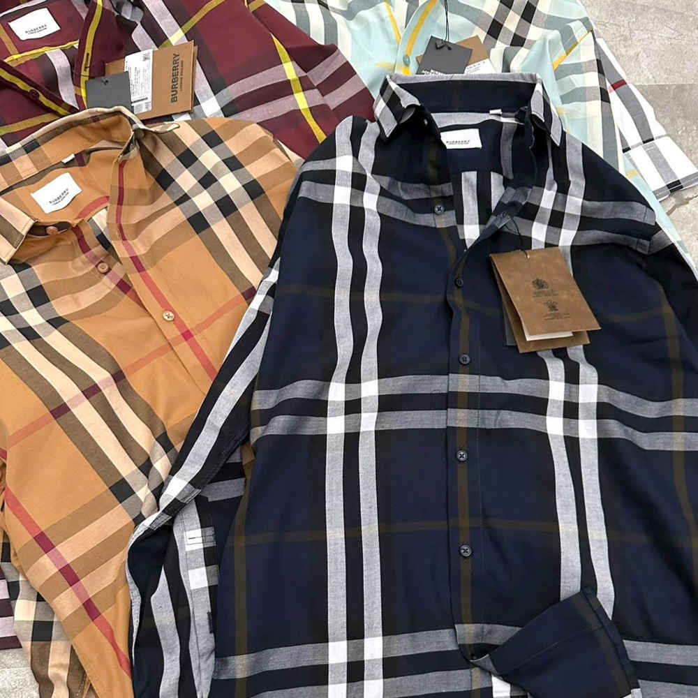 Burberry Checked Brown Premium Shirt-1