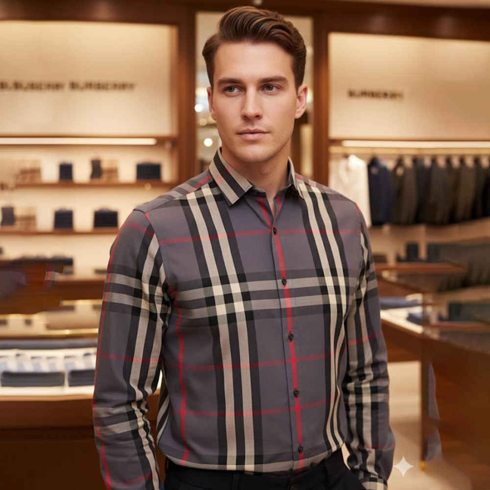 Burberry Checked Premium Shirt-thumb-0