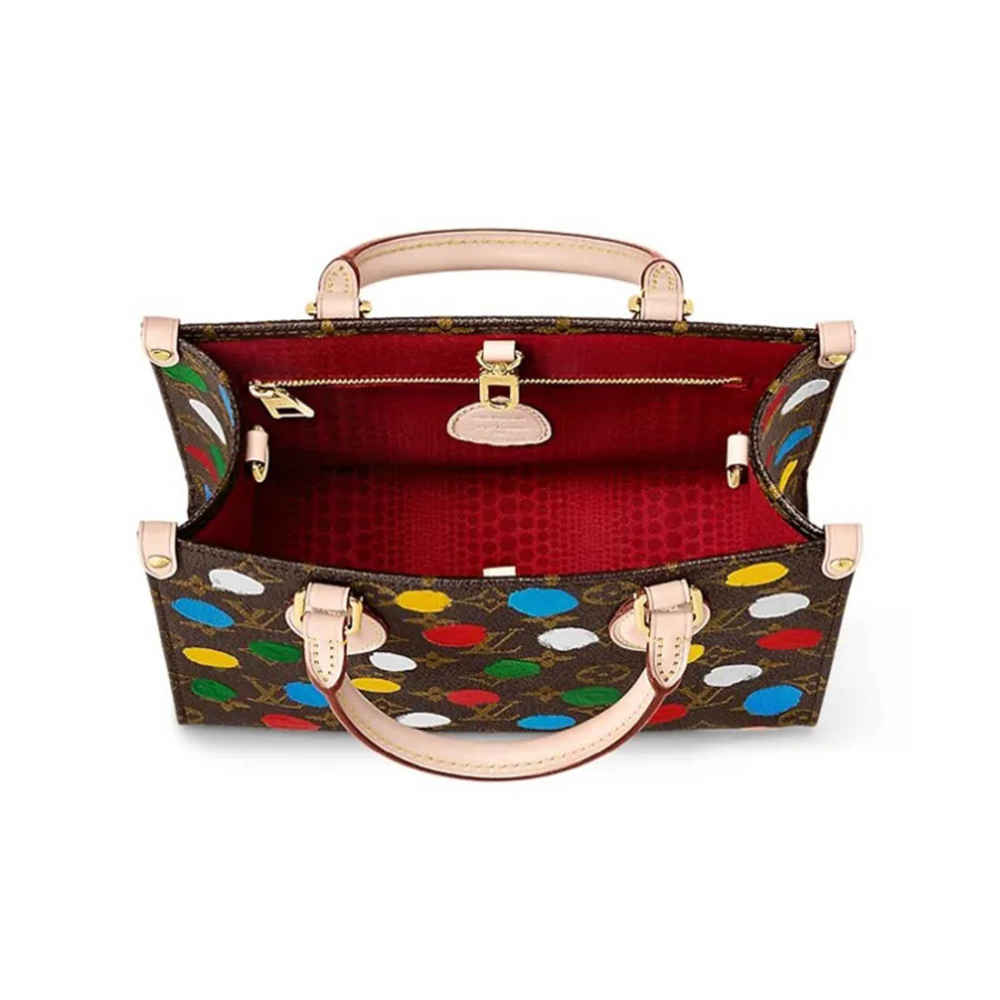 Louis Vuitton LV x Yayoi Kusama OnTheGo PM Brown Tote Bag-2