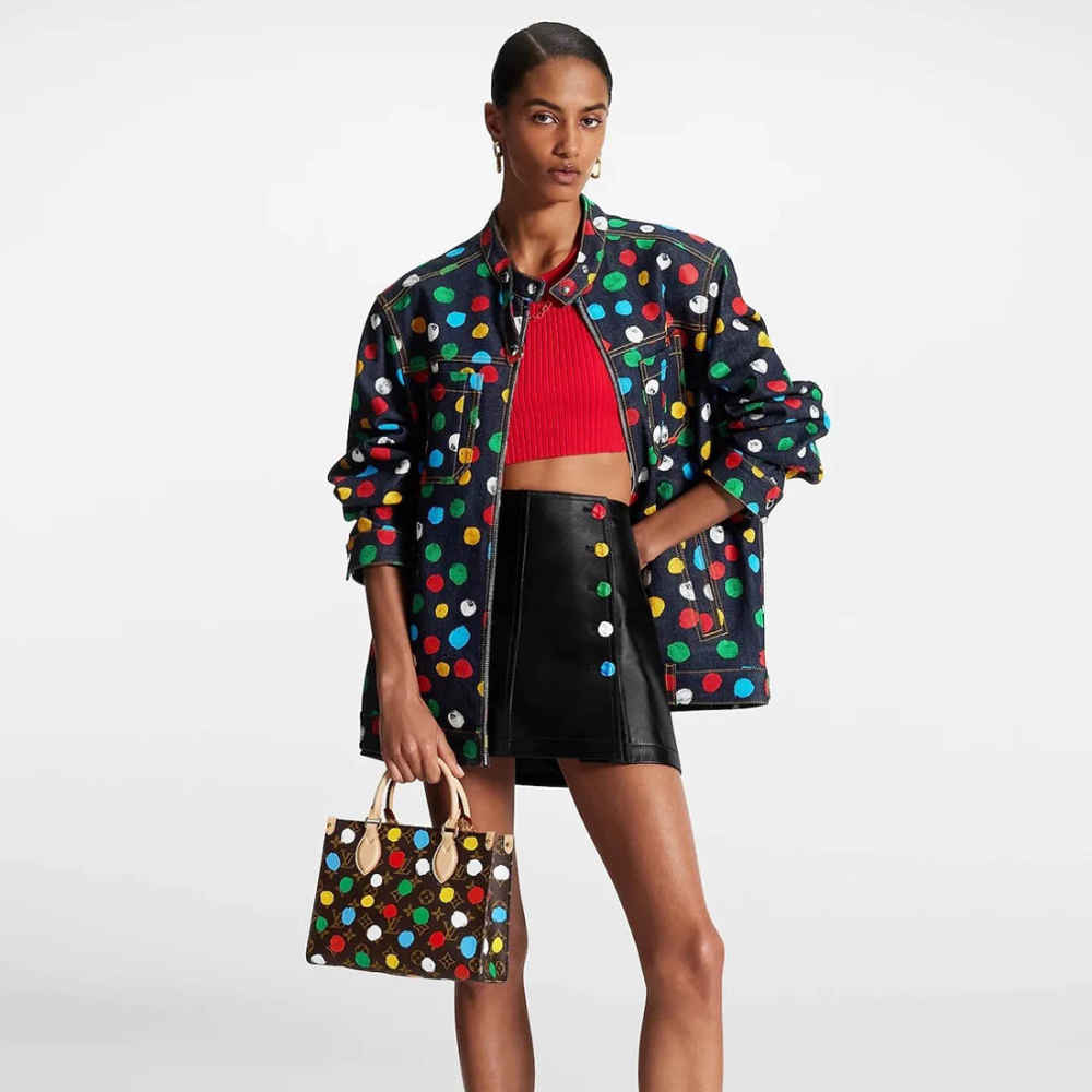 Louis Vuitton LV x Yayoi Kusama OnTheGo PM Brown Tote Bag-7