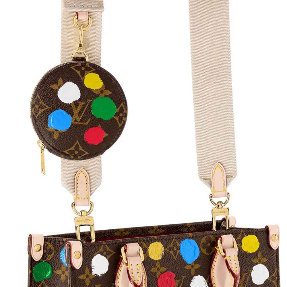 Louis Vuitton LV x Yayoi Kusama OnTheGo PM Brown Tote Bag-4