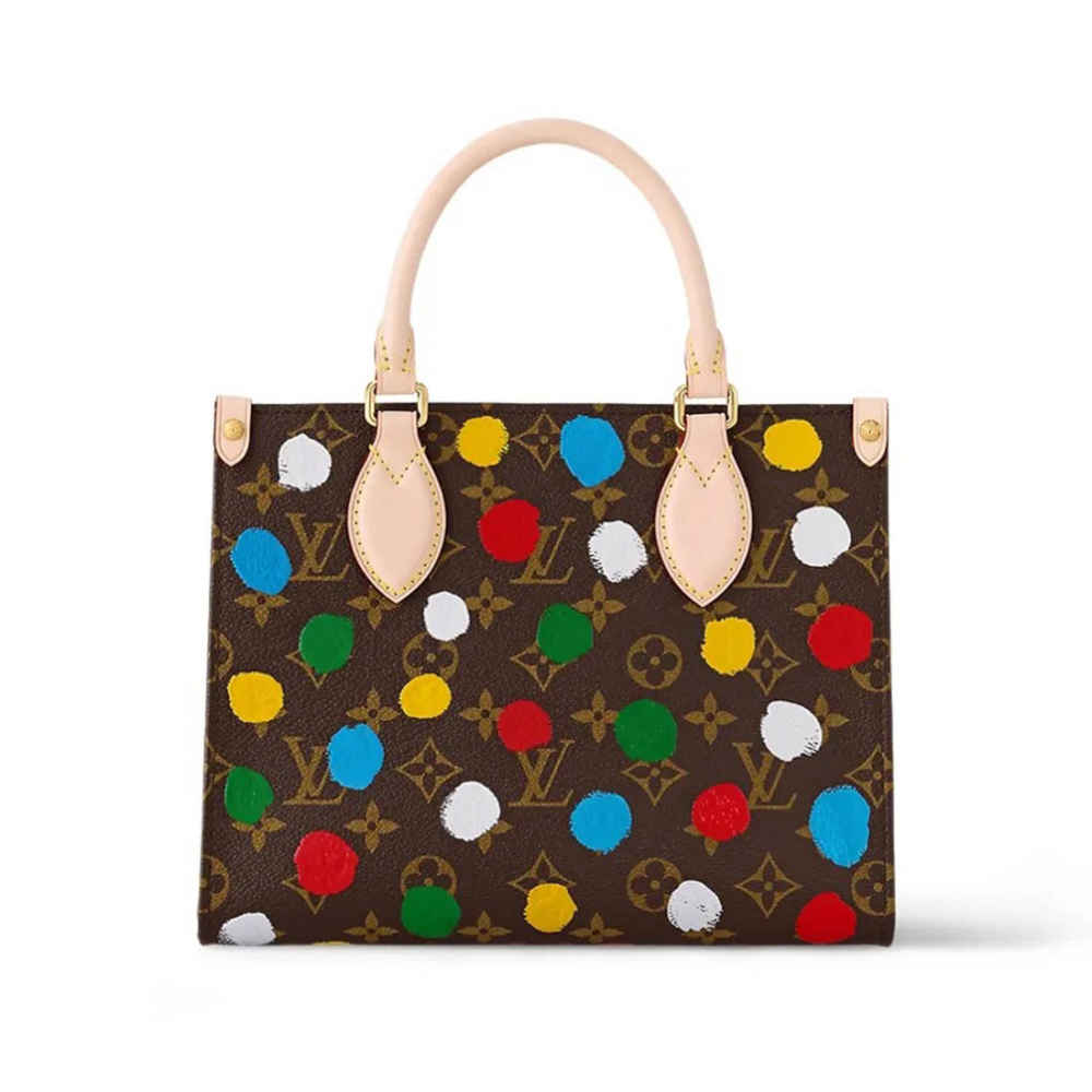 Louis Vuitton LV x Yayoi Kusama OnTheGo PM Brown Tote Bag-6