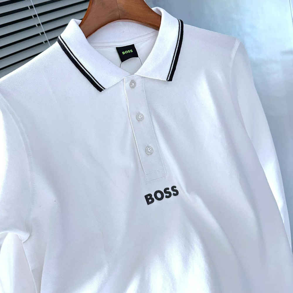 Hugo Boss White Premium Quality Full Sleeve Tees-2