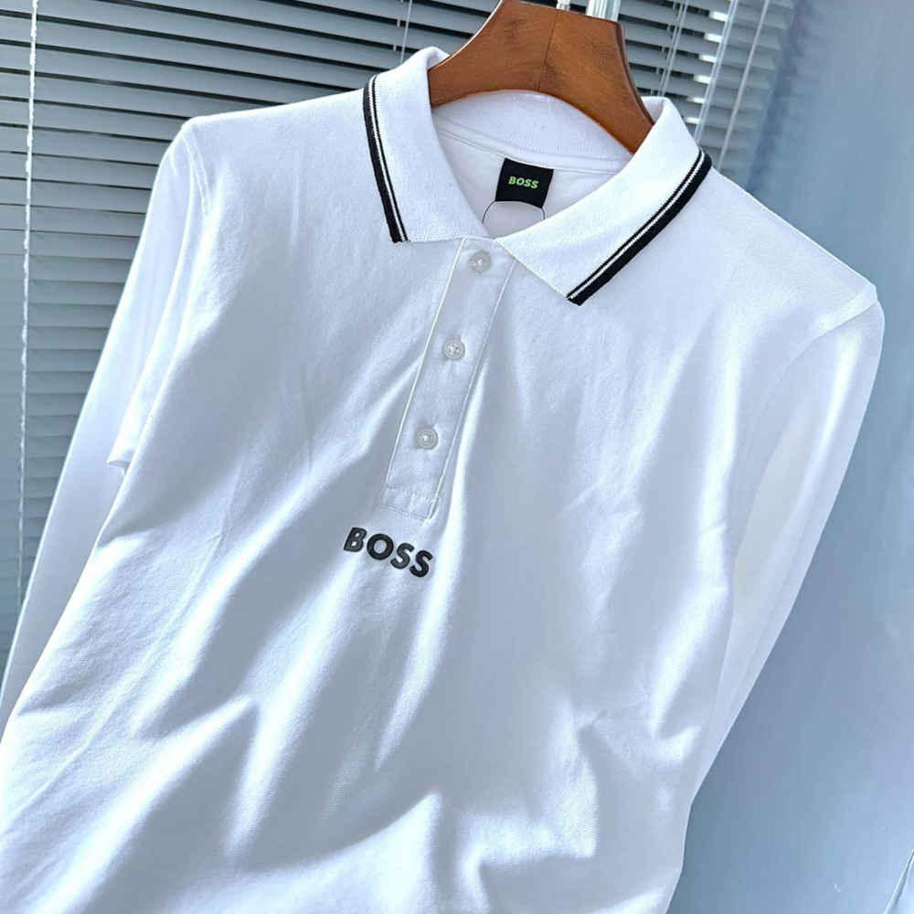 Hugo Boss White Premium Quality Full Sleeve Tees-3