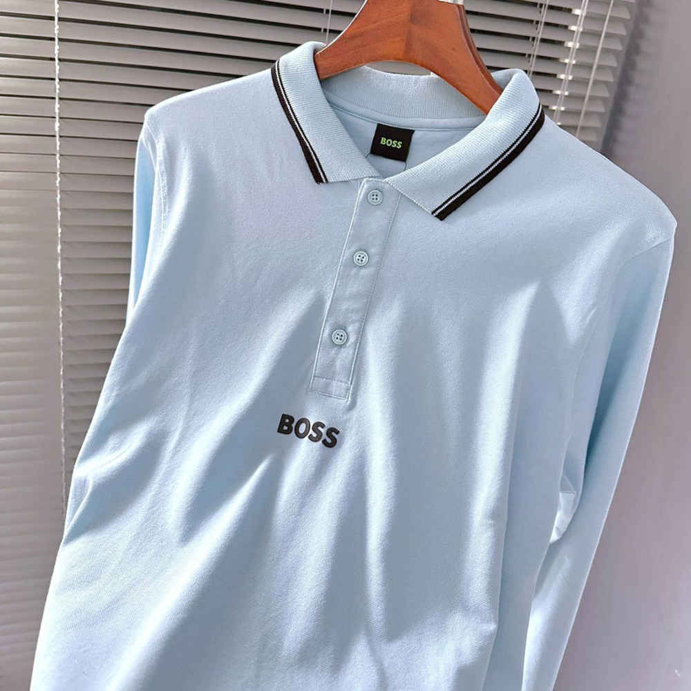 Hugo Boss Sky Blue Premium Quality Full Sleeve Tees-2